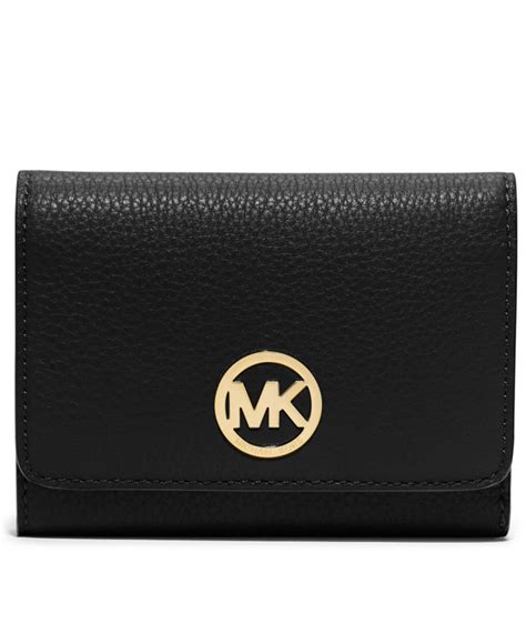 michael kors black and silver wallet|michael kors small black wallet.